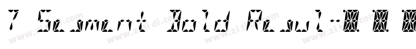 7 Segment Bold Regul字体转换